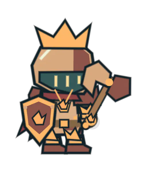 Ember equipment: warm copper armor and fire-colored details.