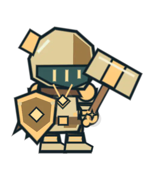 Prospector equipment: brass-toned armor and a miner's lamp.