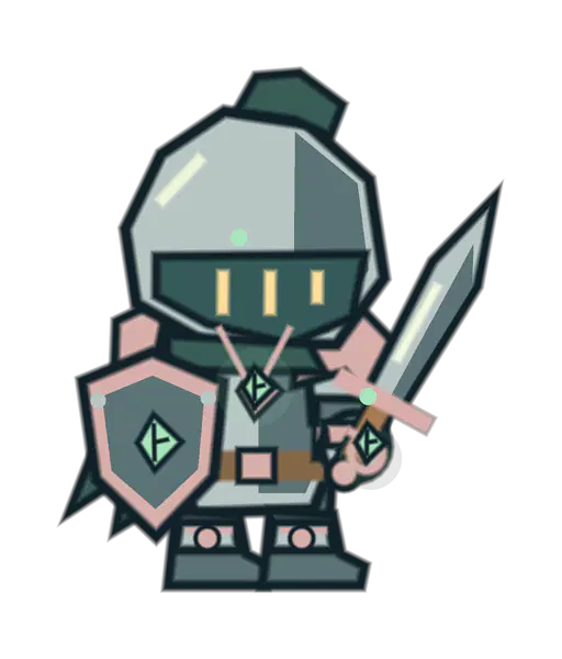 Warden equipment: green and silver armor with living leaf forms.